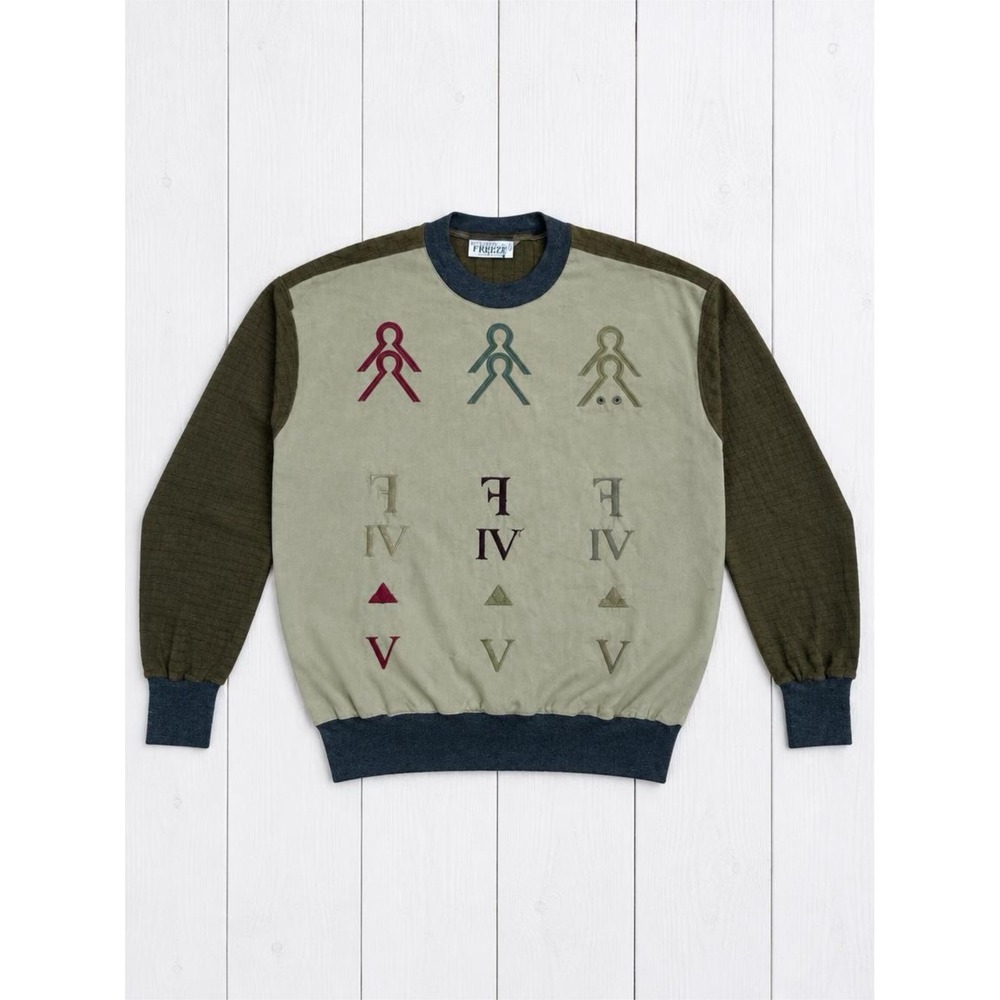 Vintage Gianfranco Ferre Graphic Linen Cotton Knit Sweater Made in Italy Mens M
